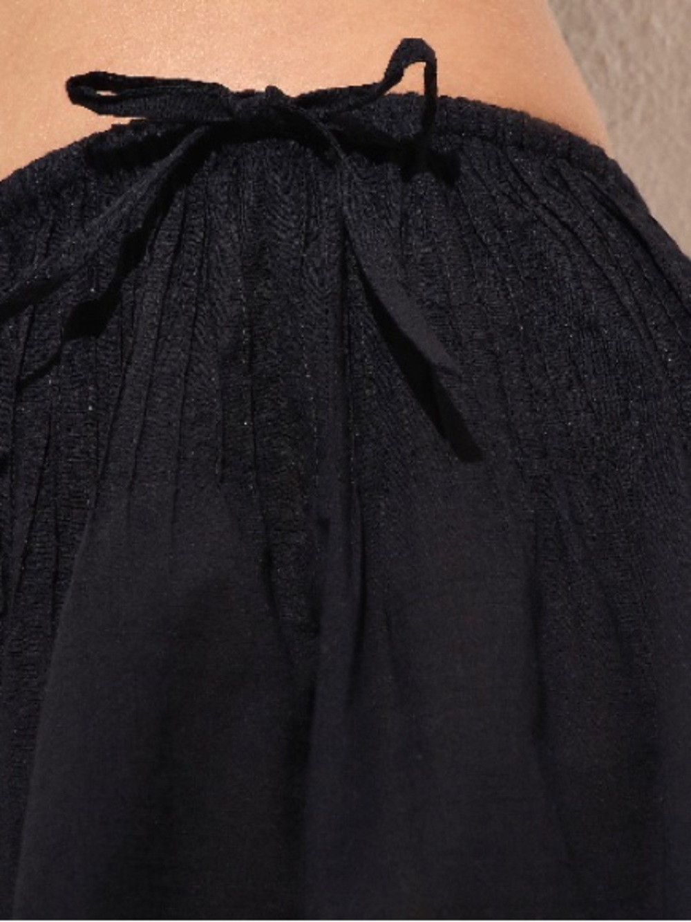 J. CREW Embroidered side- tie Black Mini skirt XS - Picture 5 of 11